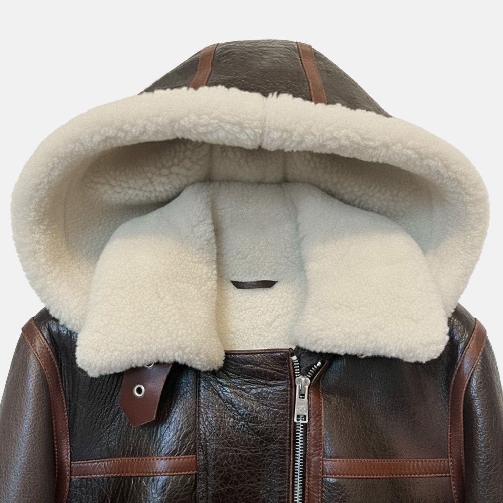 Super Flea Market+AllSaints+Brown leather and shearling coat+Brand archive1 (1)